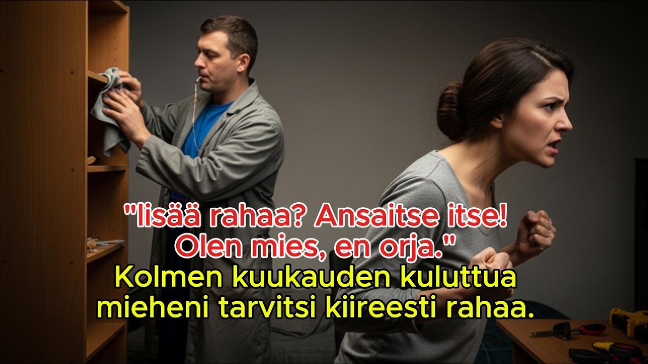 Lisää rahaa? Ansaitse itse! En ole orja. Kolmen kuukauden päästä mieheni tarvitsi rahaa.
