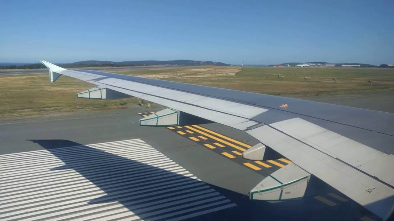 Air Canada AC 823 ETOPS Airbus A319 Landing and Runway U turn at St. John's (YYT/CYYT)
