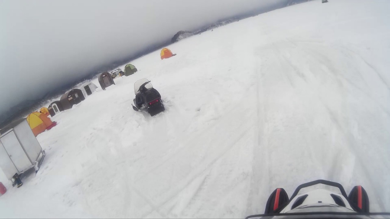 Snowmobile on Hibara Lake vol1　 桧原湖のスノーモービル 1