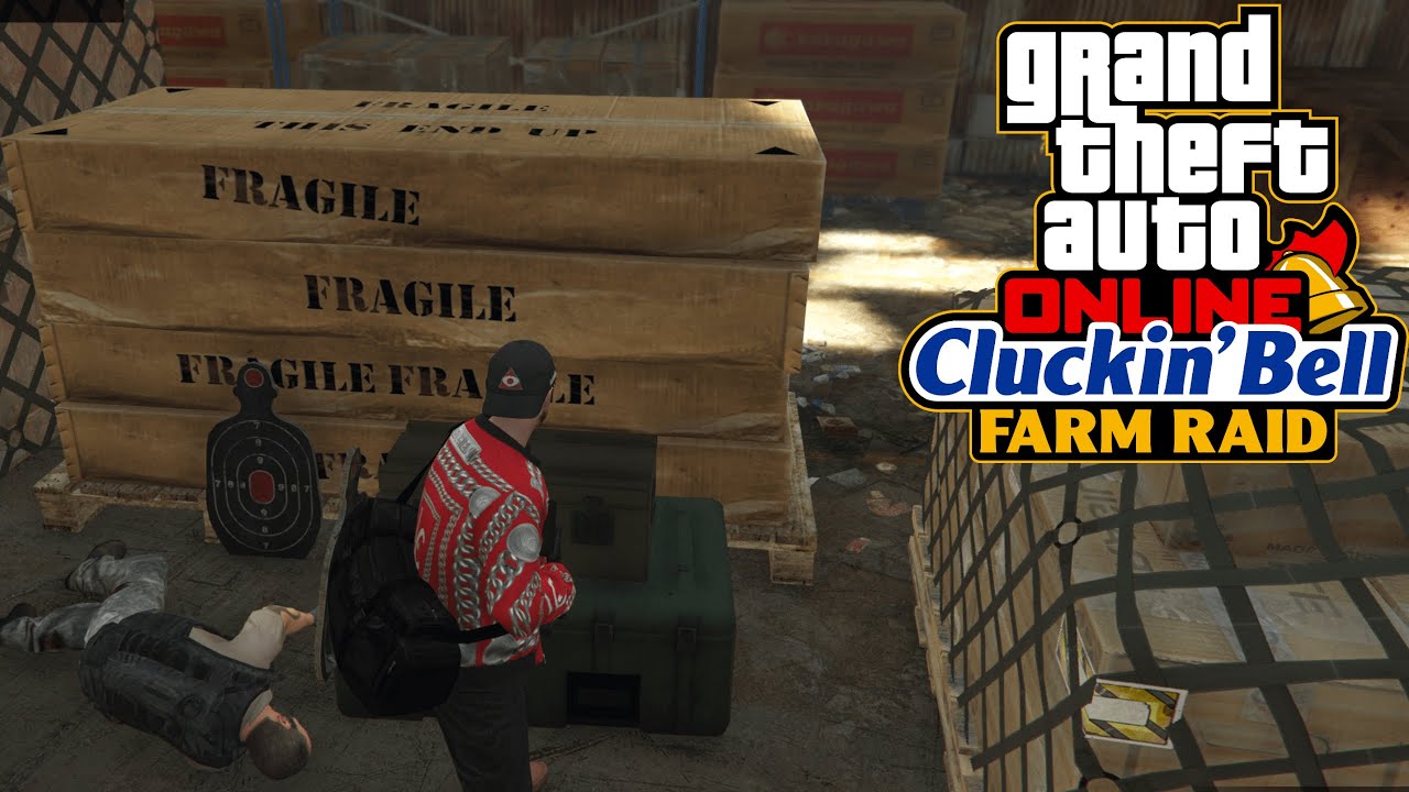 ZDOBYWAMY BROŃ DO NAPADU | GTA ONLINE The Cluckin' Bell Farm Raid #2