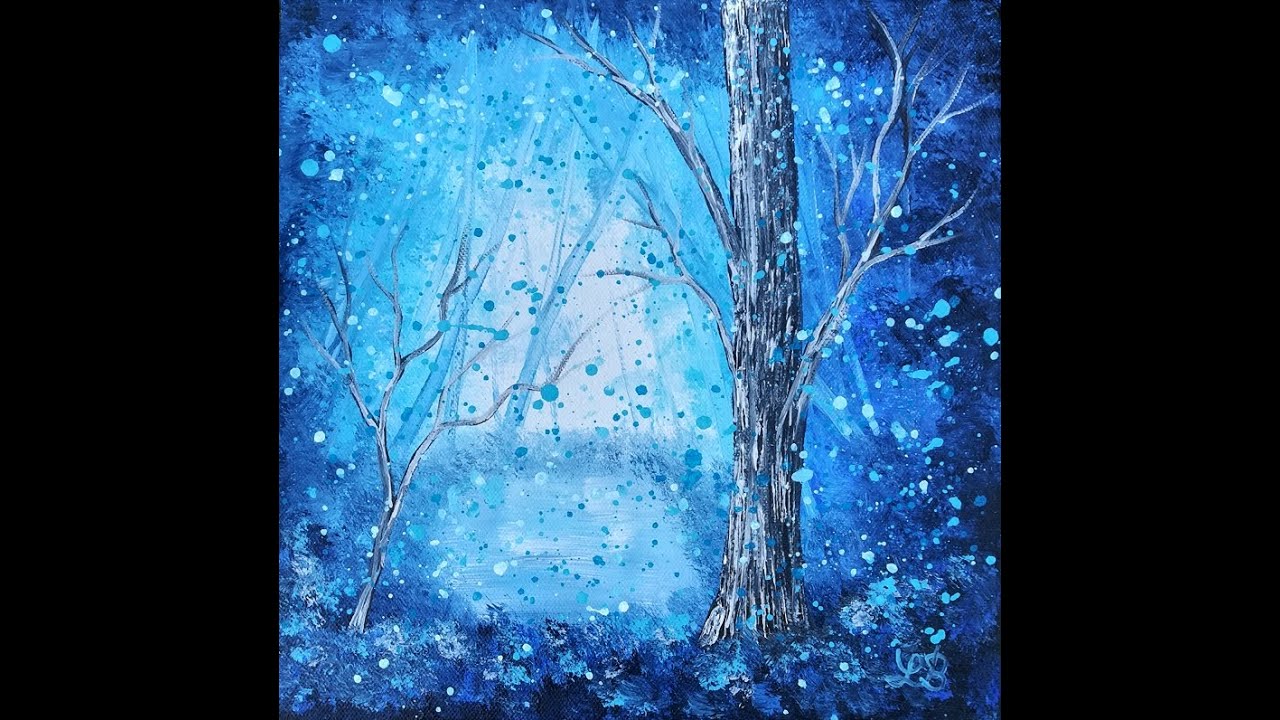 Matin bleu - cours de peinture acrylique avec Bruno Lemasson
