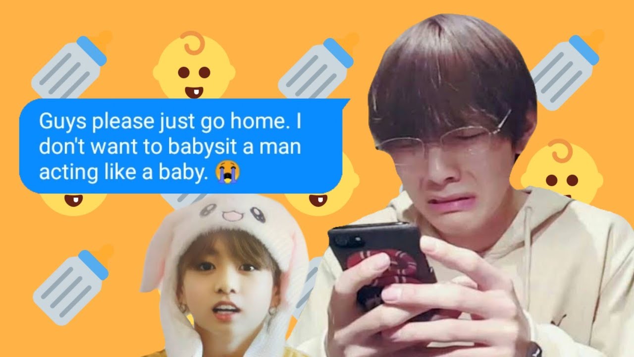 bts texts - v babysits jungkook