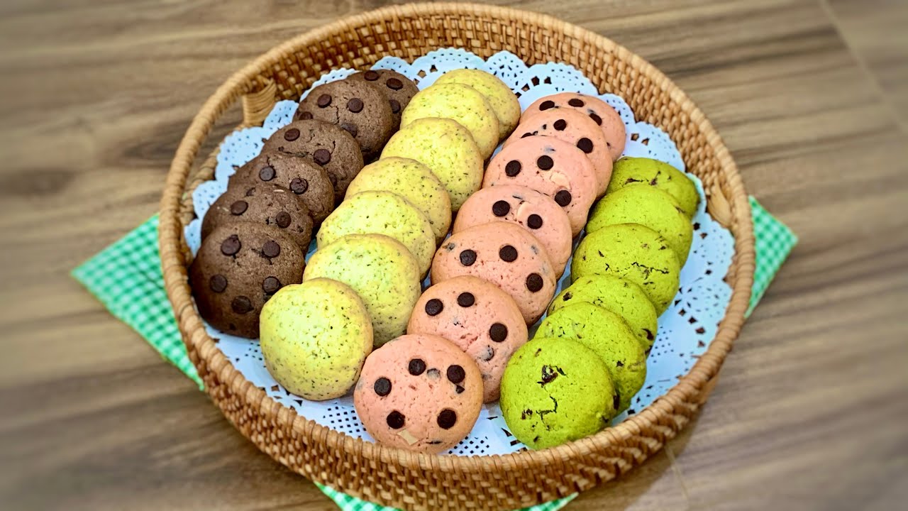 Bánh quy sô cô la chip 4 vị thơm ngon/ cách làm đơn giản/ Chocolate chip cookies flavors
