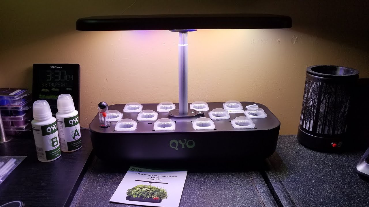 QYO Hydroponics Growing System, Indoor Herb Garden. Review