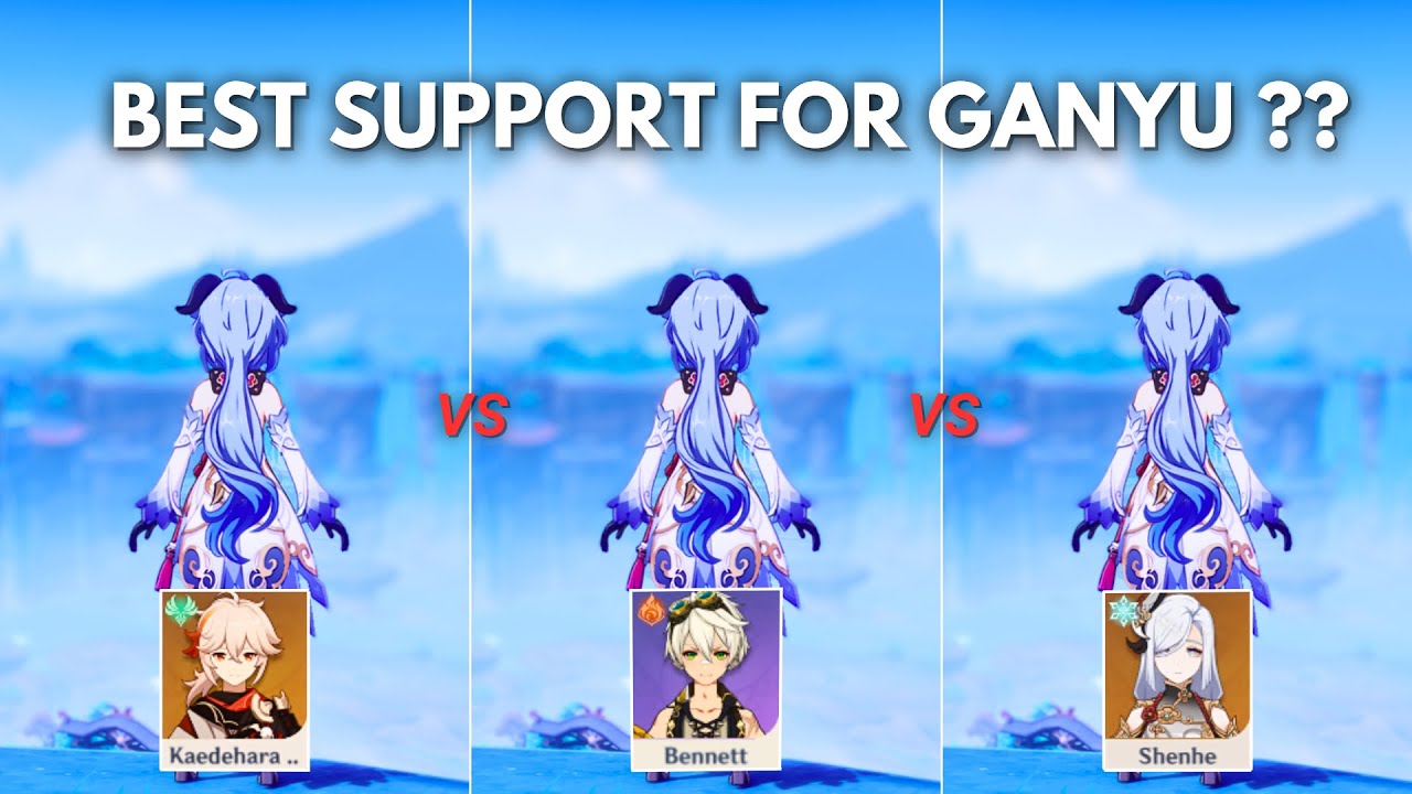 Kazuha vs Shenhe vs Bennnett !! Best Support For C0 Ganyu ?? [ Genshin Impact ]