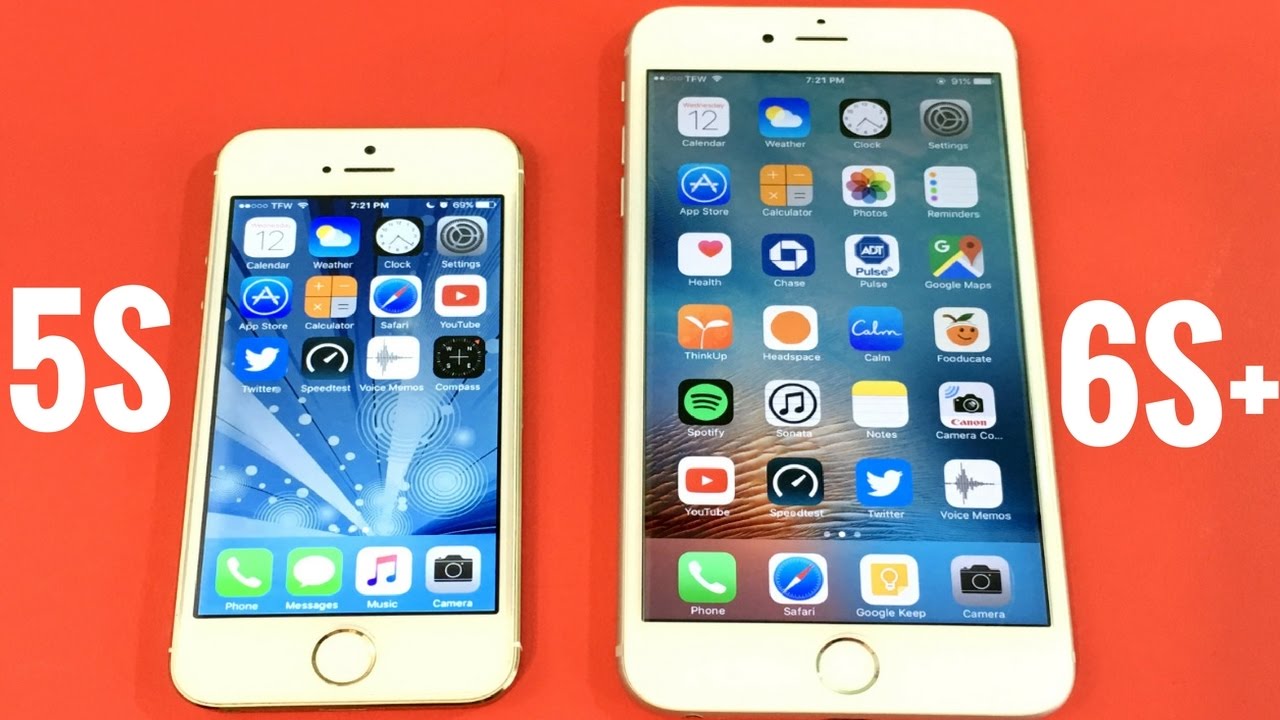 iPhone 5S vs iPhone 6S Plus (iOS 10.0.2)