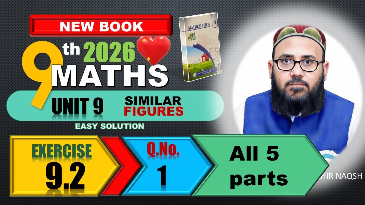 Class 9 Maths | Chapter 9: Similar Figures | Exercise 9.2 | Question 1 | Punjab Boards