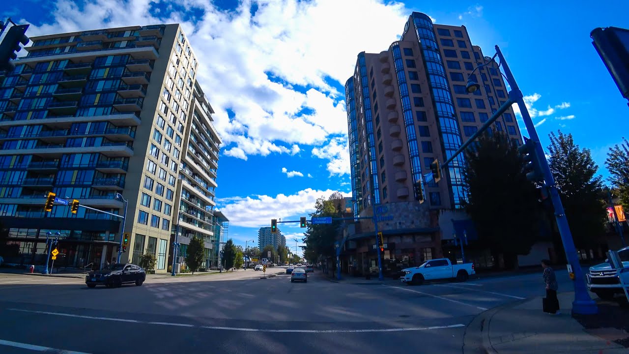 Vancouver rainy city drive 4k