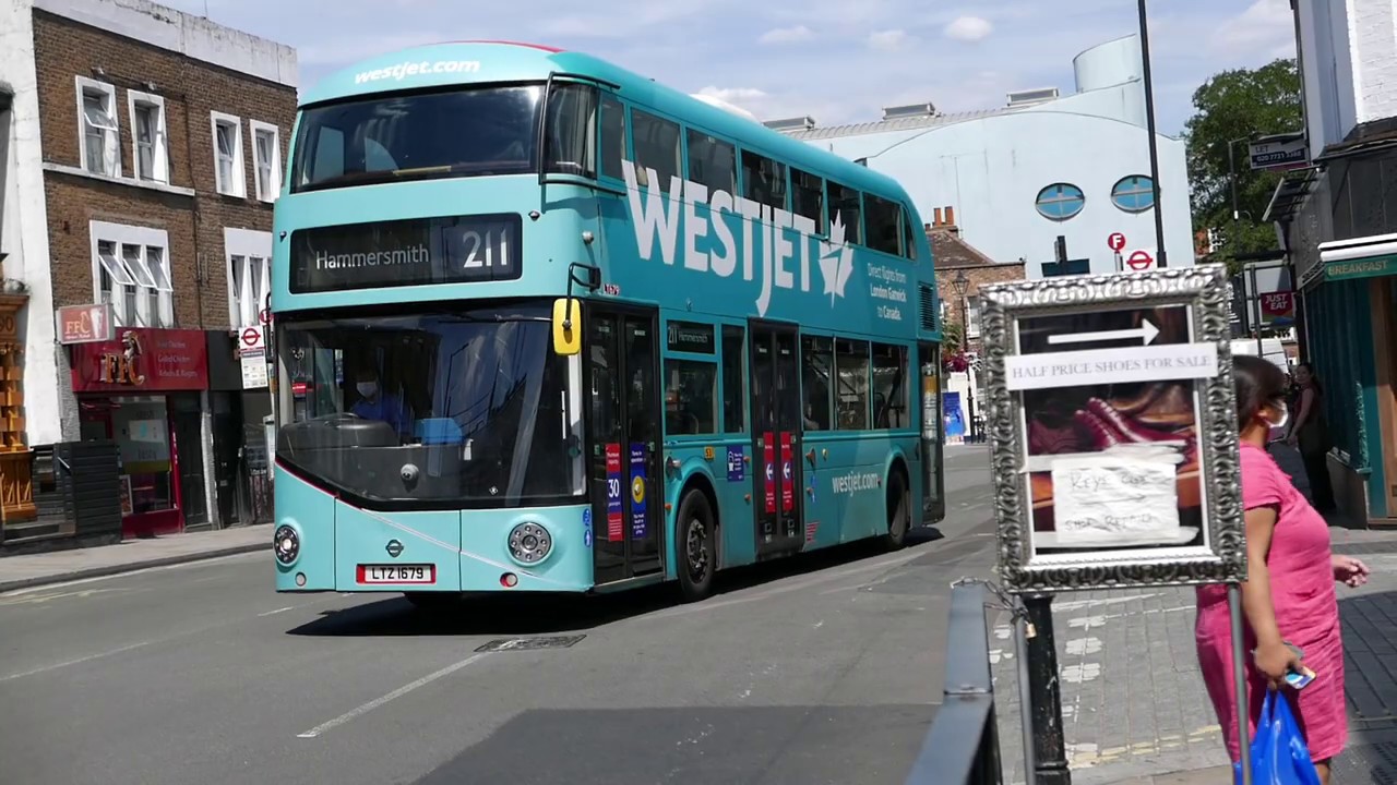 Buses at Fulham Broadway 12th July 2020