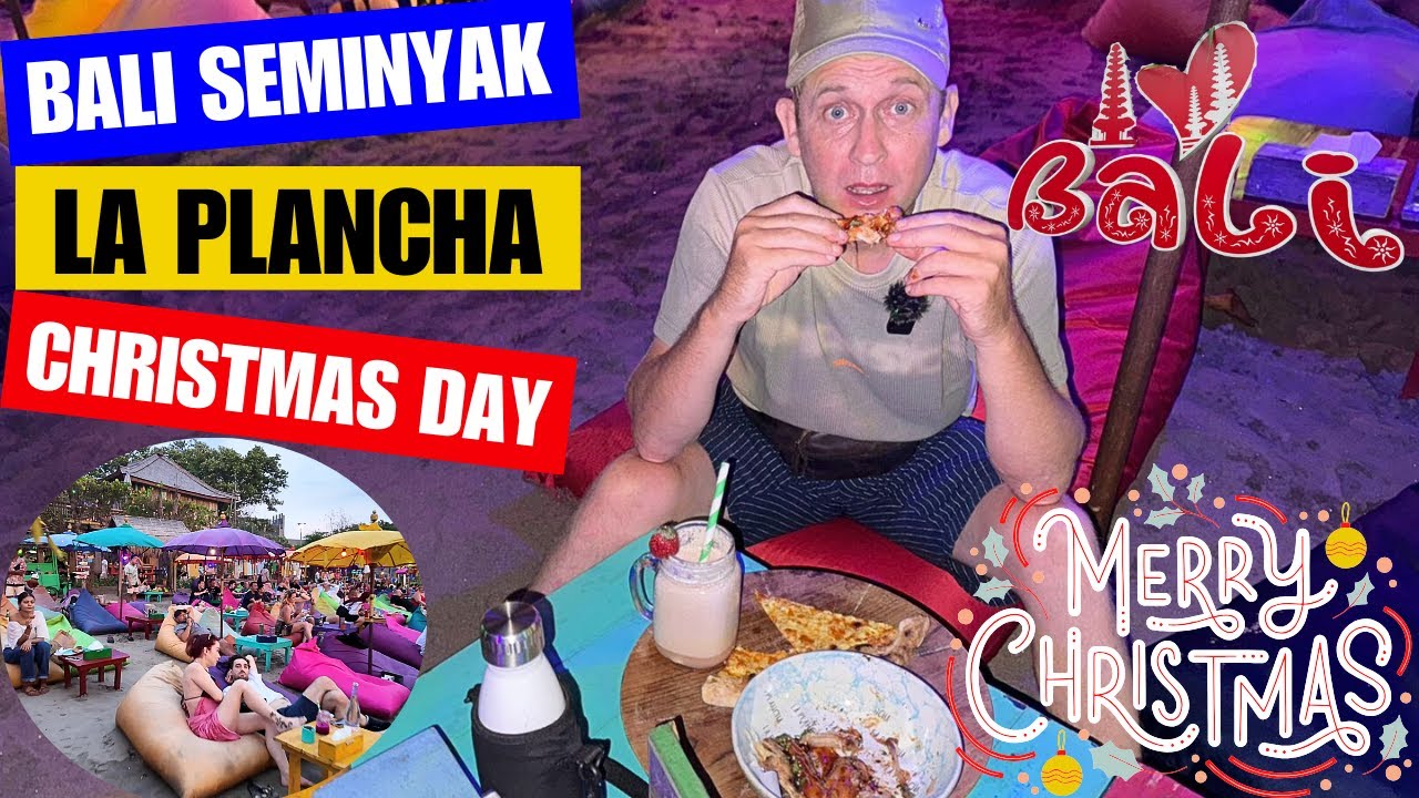 Bali Seminyak Food Review & Beach Tour Christmas Day Double Six Beach