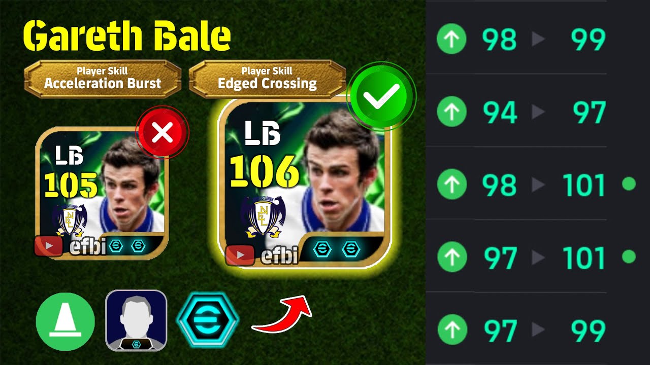 Gareth Bale 106 BEST TRAINING with Booster, Max Level, Player Progression eFootball 2026