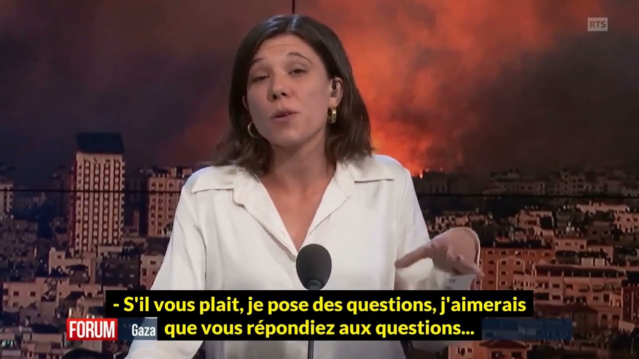 Une  journaliste coupe la propagande de Tsahal en direct. (13 octobre ) - Coraline Pauchard