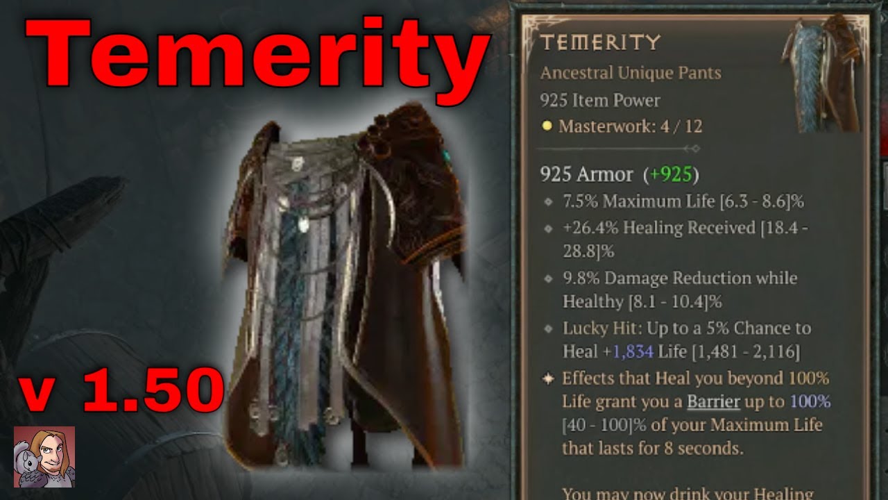Diablo IV Unique Items - Temerity (Pants)[v1.5.0]