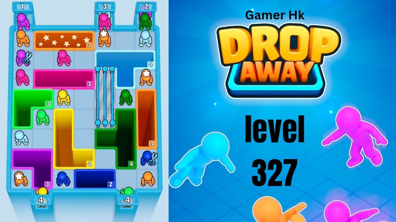 Drop Away level 327 very hard level Walkthrough Solution 