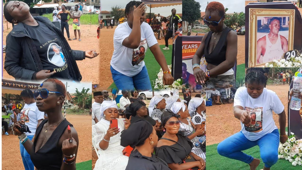 How Kumasi Ladies Celebrated & Storms The Late Budo's 20th Anni..Like the FUNERAL Proper @ Buokrom