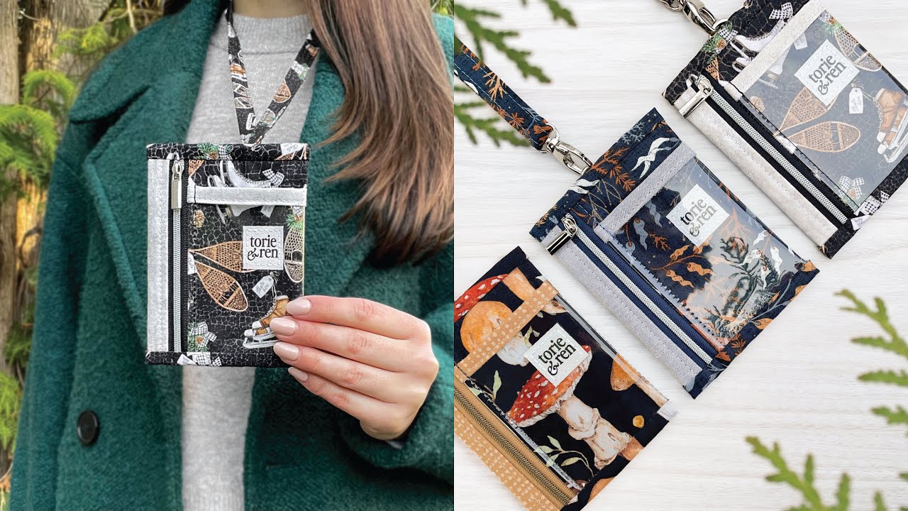 Lanyard ID Card Holder with Zipper Pocket | Detailed Sewing Tutorial | Holiday Gift Idea