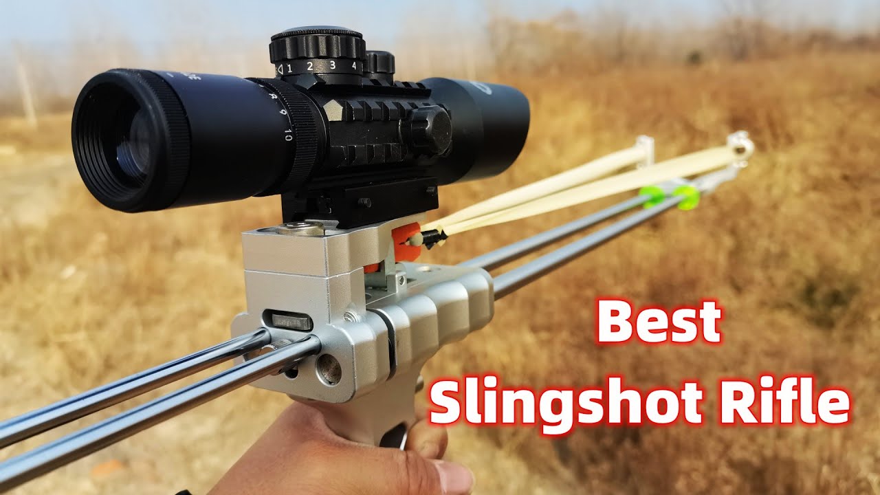 A slingshot rifle even more accurate than an air rifle，New hunting weapons