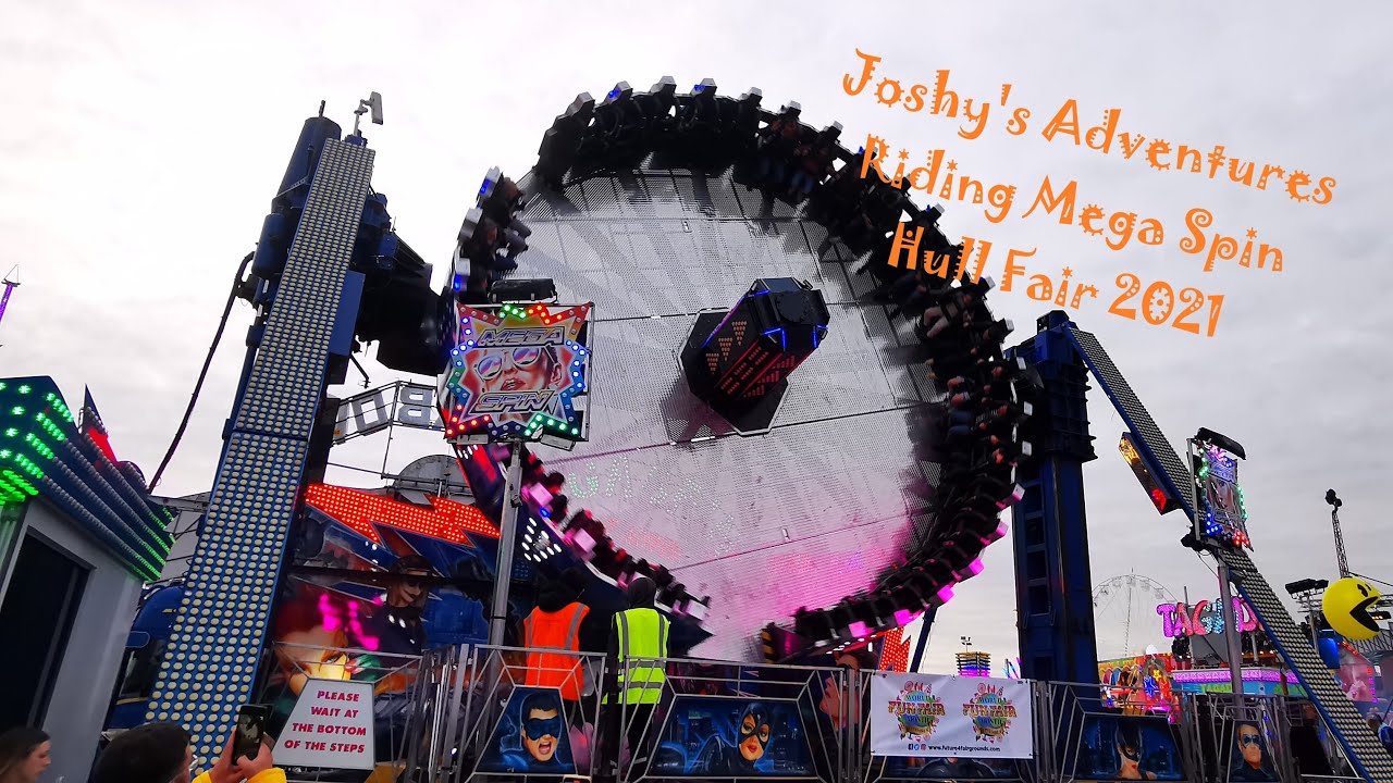Joshy's  Adventures riding Mega Spin at Hull Fair 2021