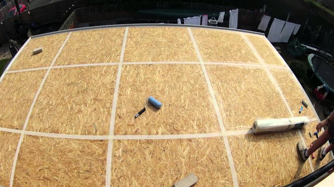 grp flat roof installation time lapse