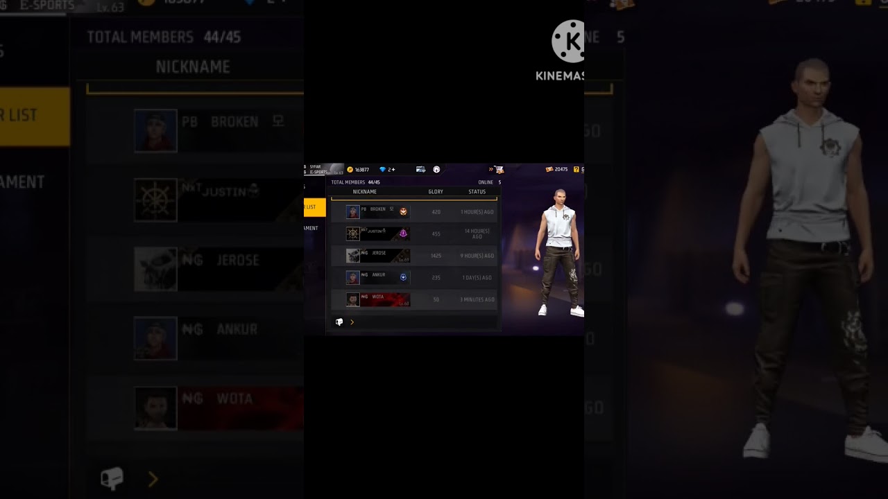 nonstop gaming guild 2 all members in one short #freefire