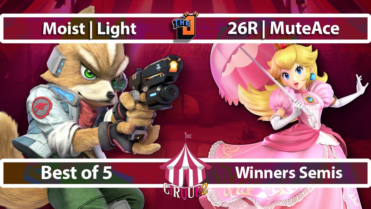 Moist | Light (Fox) vs 26R | MuteAce (Peach) - Cirque 2 Smash Ultimate - Top 8 Winners Semis