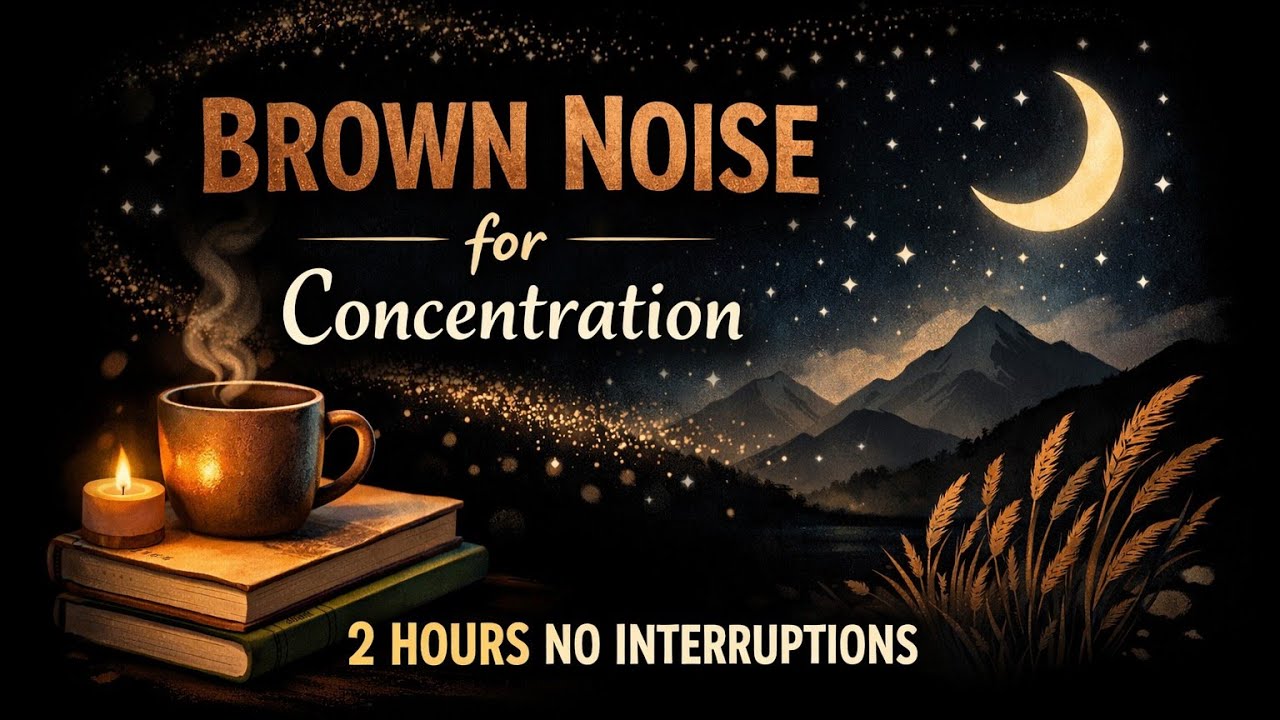 Brown Noise for Concentration (2 Hours No Interruptions)