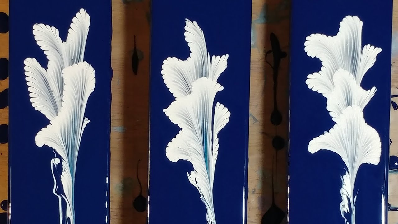 Simple Flower Chain Pull Triptych! (244)