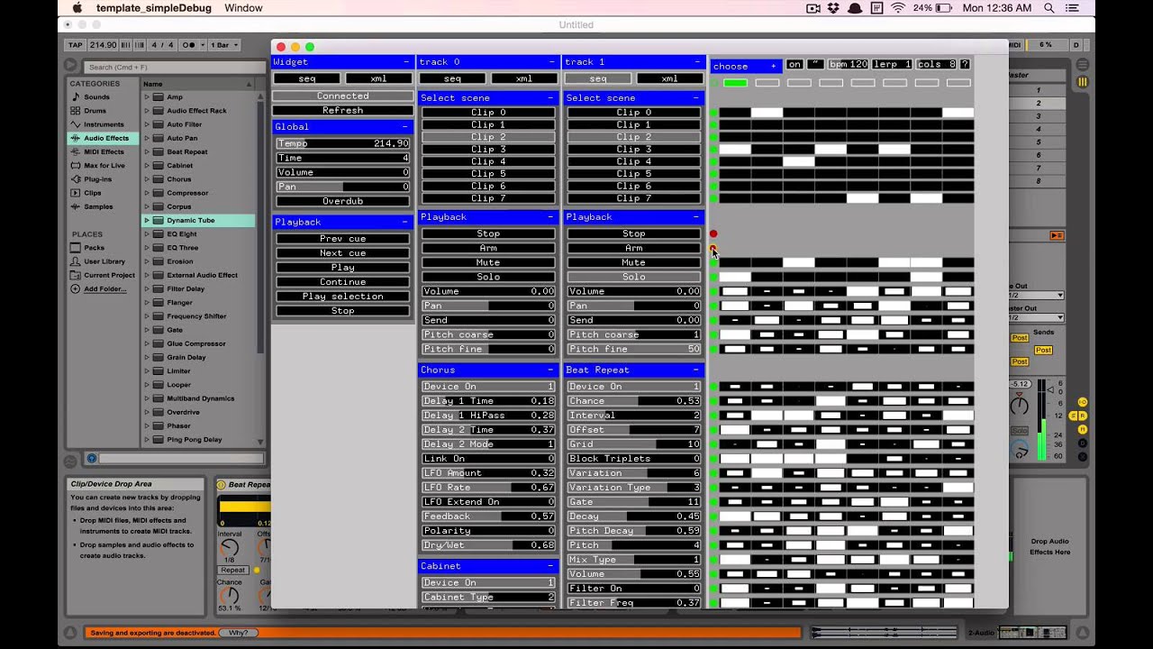 Ableton Live + OpenFrameworks