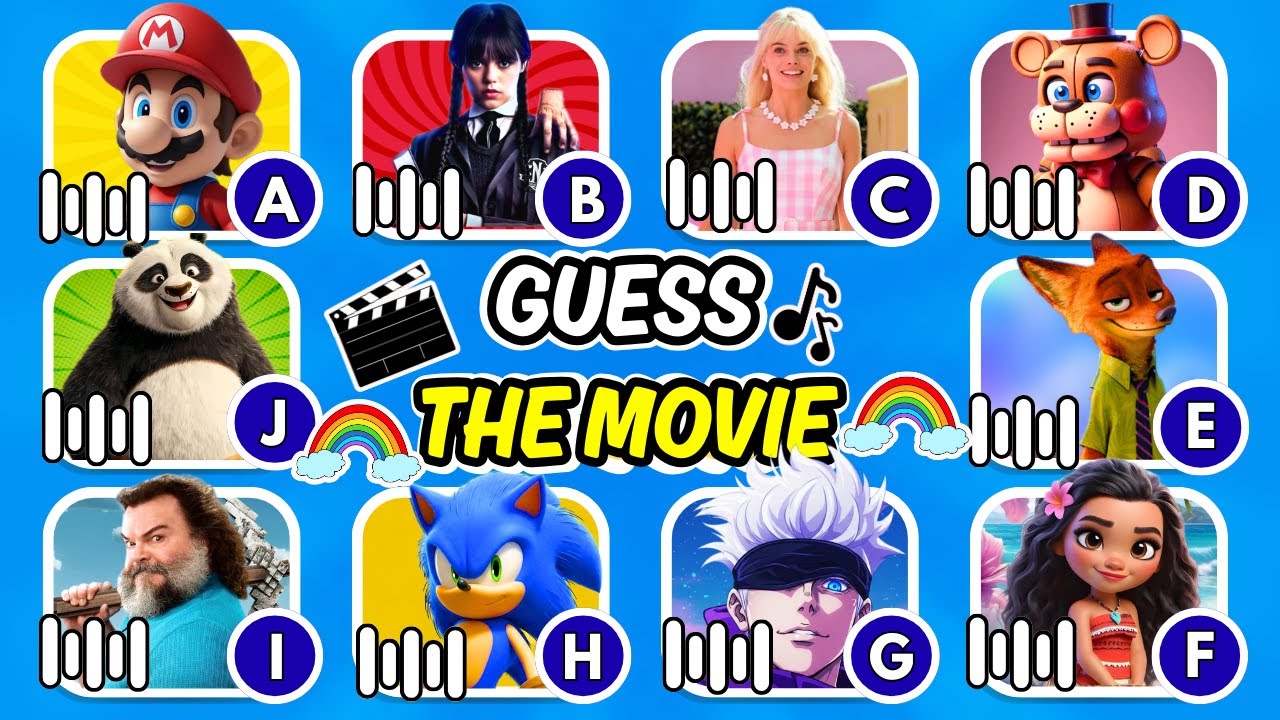 🎬 GUESS THE MOVIE BY SONG 🎵|  Barbie 🎀 Zootopia 🦊 FNAF 🐻 Sonic ⚡