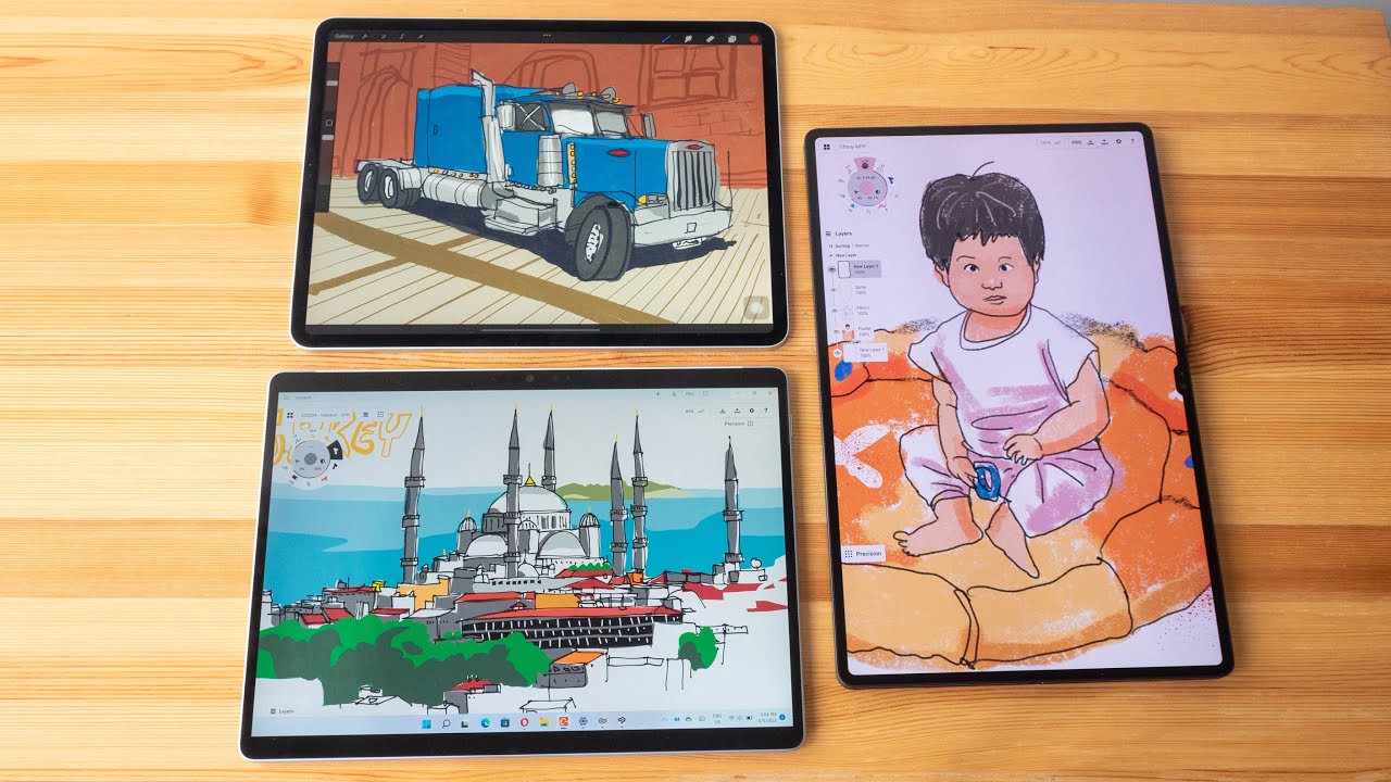 iPad Pro vs Surface Pro 8 vs S8 Ultra (artist review)