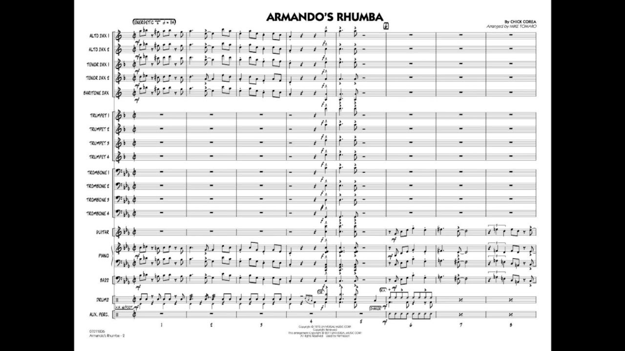 Armando's Rhumba by Chick Corea/arranged by Mike Tomaro