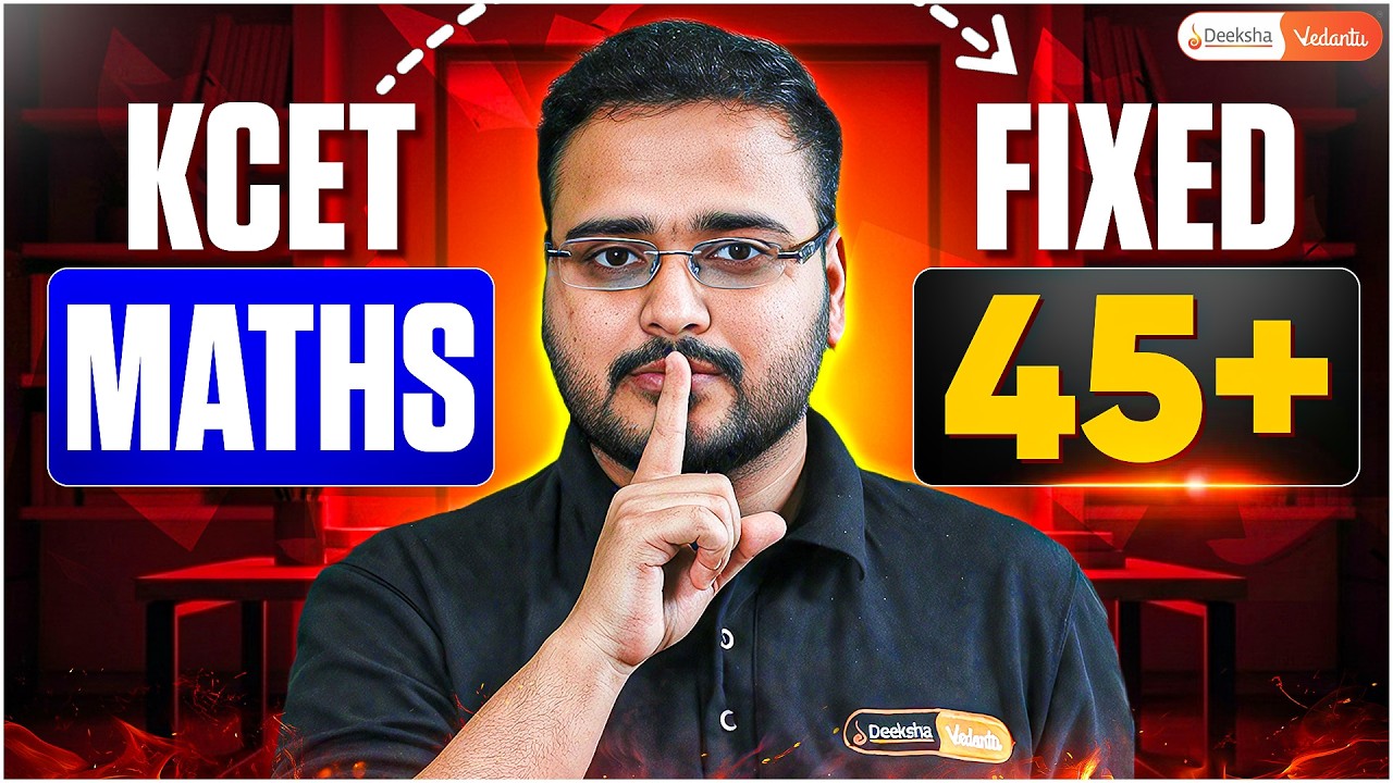 KCET Maths Fixed 45+ 🔥 | Guaranteed Strategy 🚀 | KCET 2026 | Ankit Sir