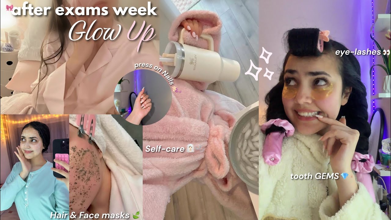 GLOWUP after exams🧖🏻‍♀️🌷🫧| يلاه نتهلاو فراسنا ورا الامتحانات🌸💅🏻