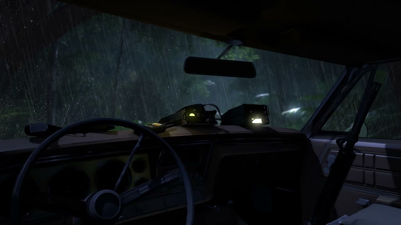 Zombie Apocalypse | Night Patrol Car | Rain Ambience & Scary Sounds