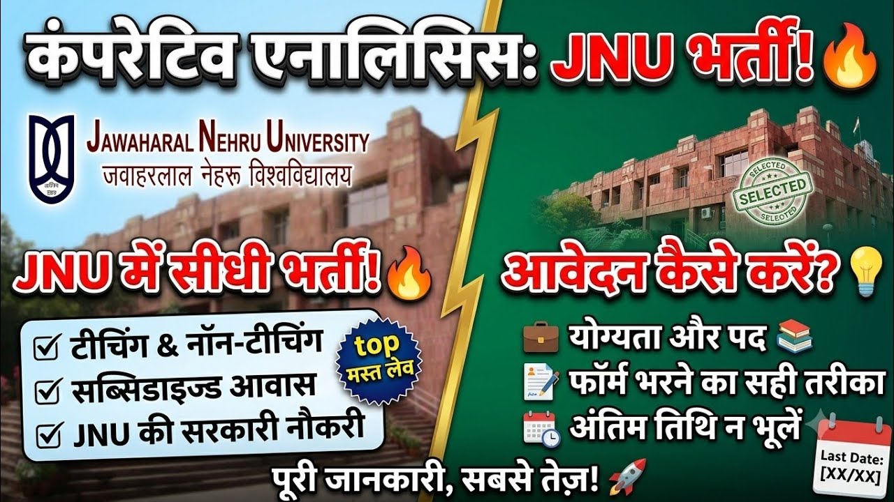 JNU 2026 Registration Process Step by Step | JNU Registration form NU non teaching recruitment 2026