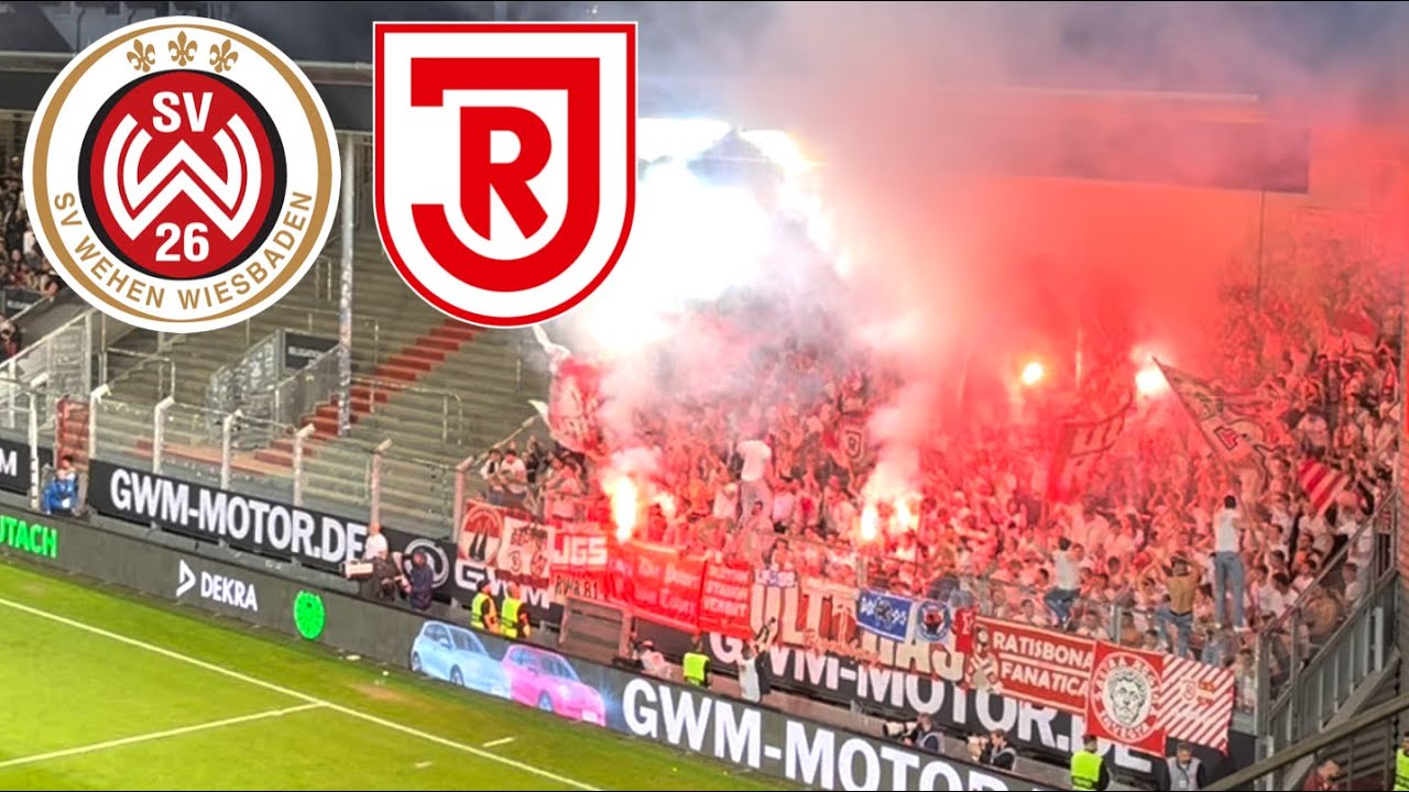 Pyro und Stimmung bei der Aufstiegsrelegation | SV Wehen Wiesbaden vs Jahn Regensburg 28.05.24