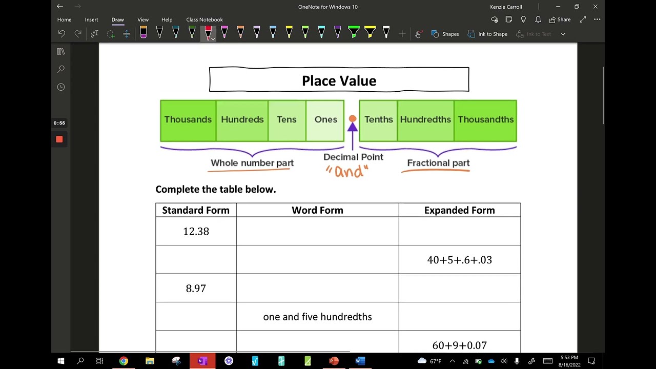 Place Value Insert Lesson