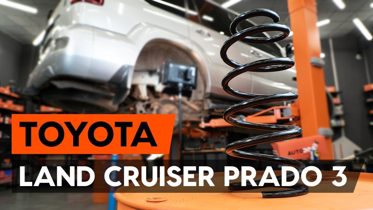 Hvordan bytte bak fjærer der på TOYOTA LAND CRUISER PRADO 3 (J120) [AUTODOC-VIDEOLEKSJONER]