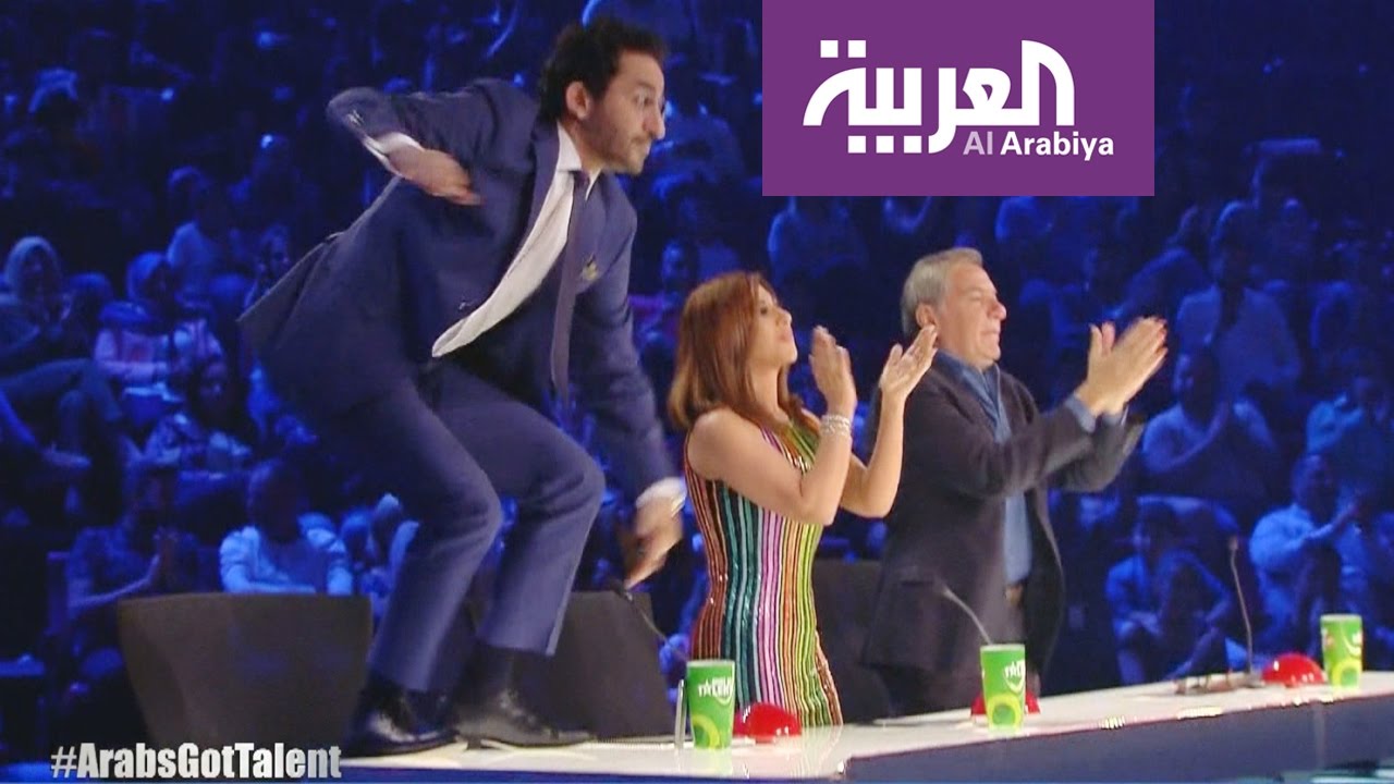 صباح العربية : شاهد أحمد حلمي يقفز بحماس على طاولة التحكيم في ارابز غوت تالنت