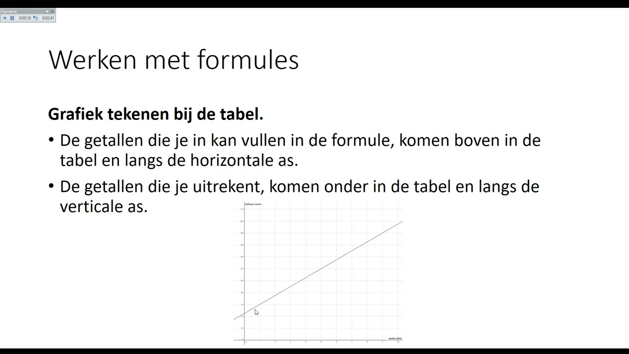 Werken met formules (uitleg klas 1)