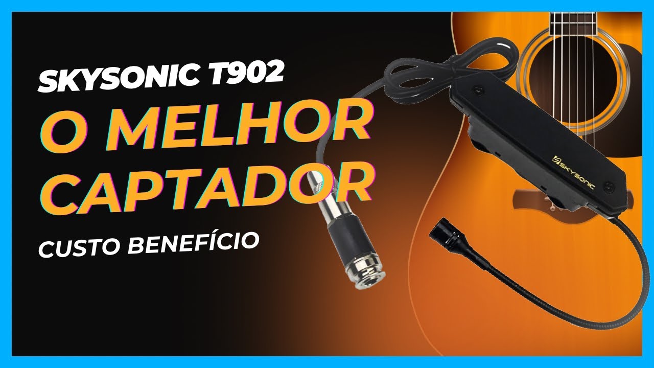 Captador de violão BARATO com timbres Magnético + Microfone | Review Completo Skysonic t902