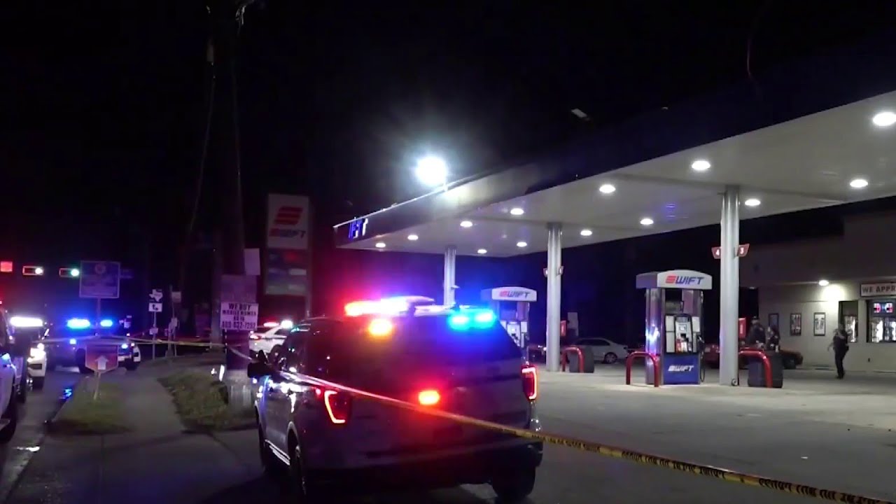 7 shot, 1 killed in Crosby parking lot, surveillance video shows people running for cover