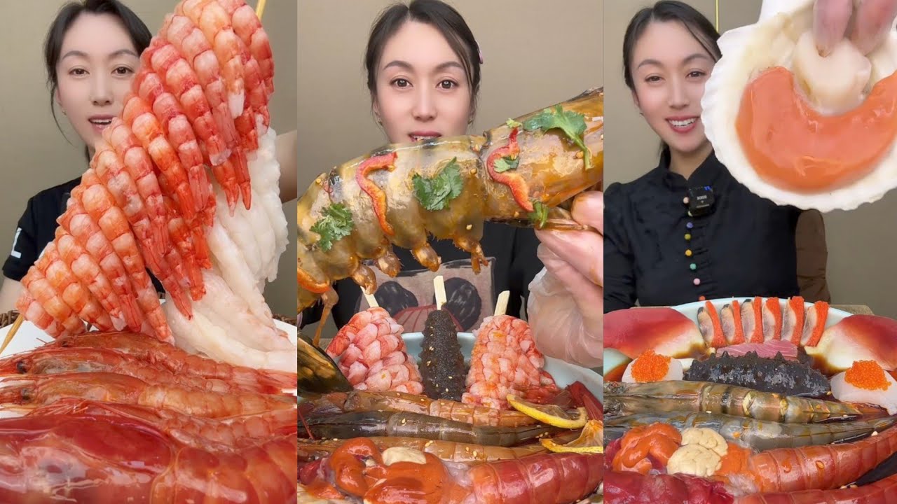 EAT SEAFOOD LOBSTER SHRIMP RED DEVIL SHRIMP SNAIL YUMMY....#mukbang #yummyfood #delicious