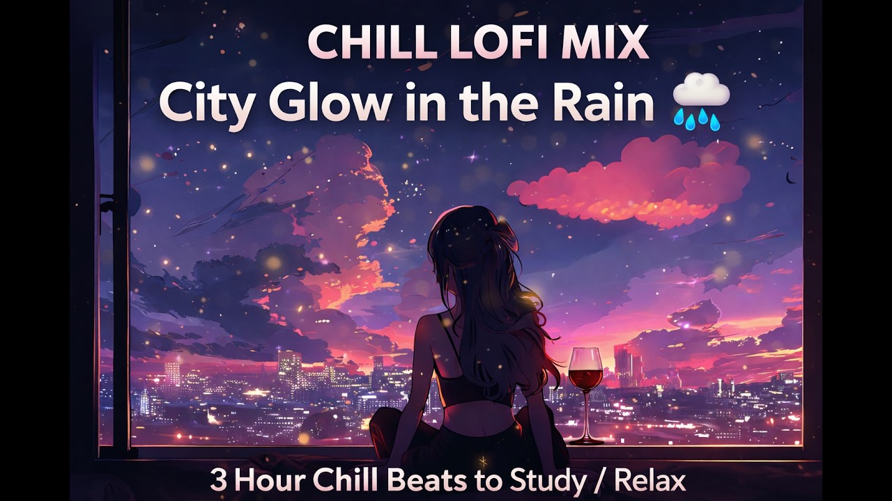 CHILL LOFI MIX – “City Glow in the Rain 🌆🌧️” | 3 hrs of Late Night Lofi Vibes