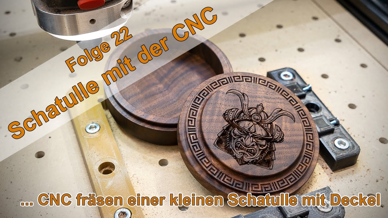 Schatulle aus Nußbaumholz mit der Eigenbau CNC - 