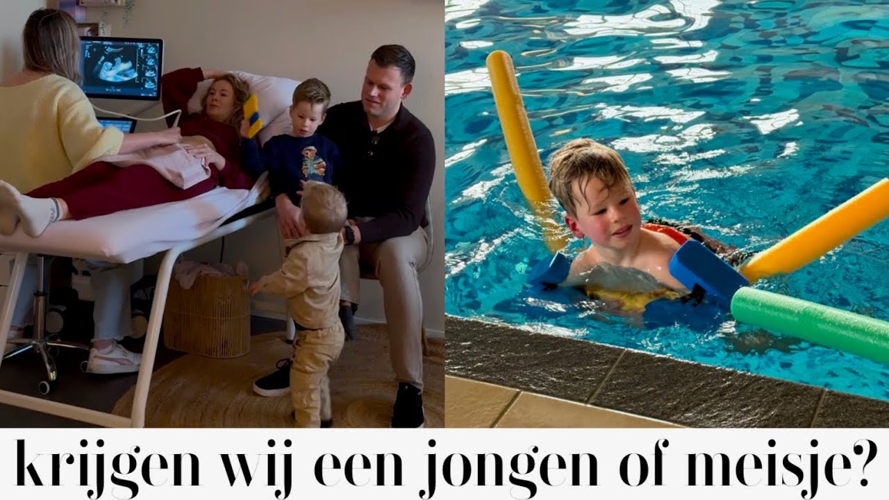 GESLACHTSECHO 14 weken ZWANGER & Levv zijn eerste ZWEMLES | Weekvlog✨