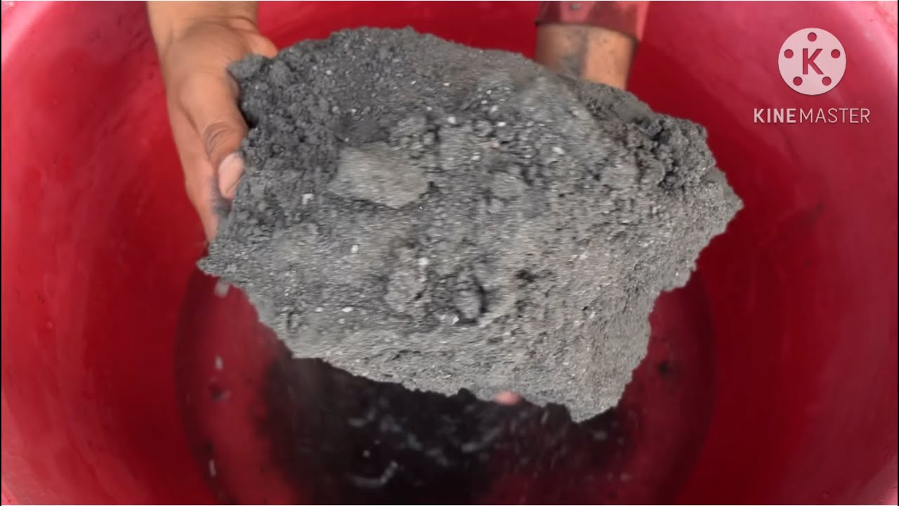 Pure charcoal floor dry and water crumble #satisfying