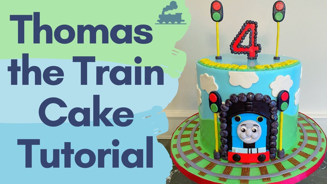 EASY THOMAS THE TRAIN CAKE  TUTORIAL |  How to Make A Thomas the Train Cake with No Molds!