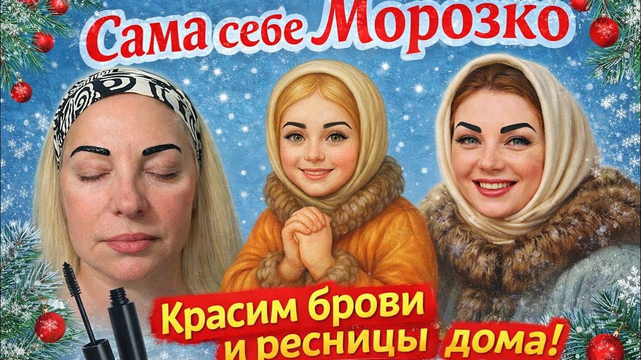 Сама себе Морозка 🌬️ красим брови и ресницы