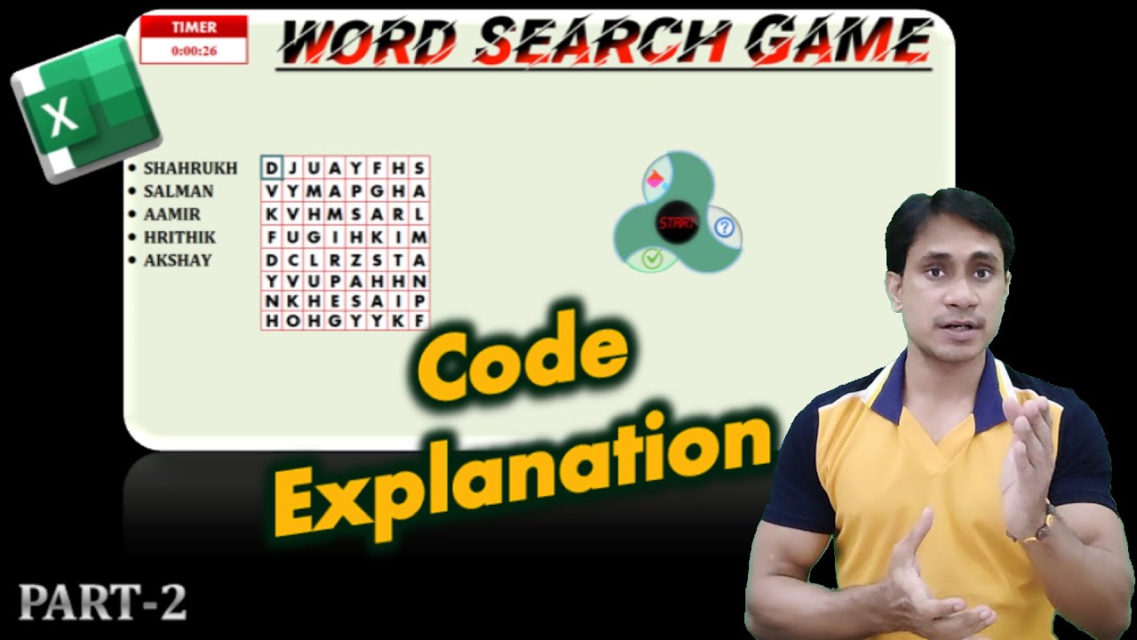 Word Search Game | Code Explanation | Excel VBA Coding
